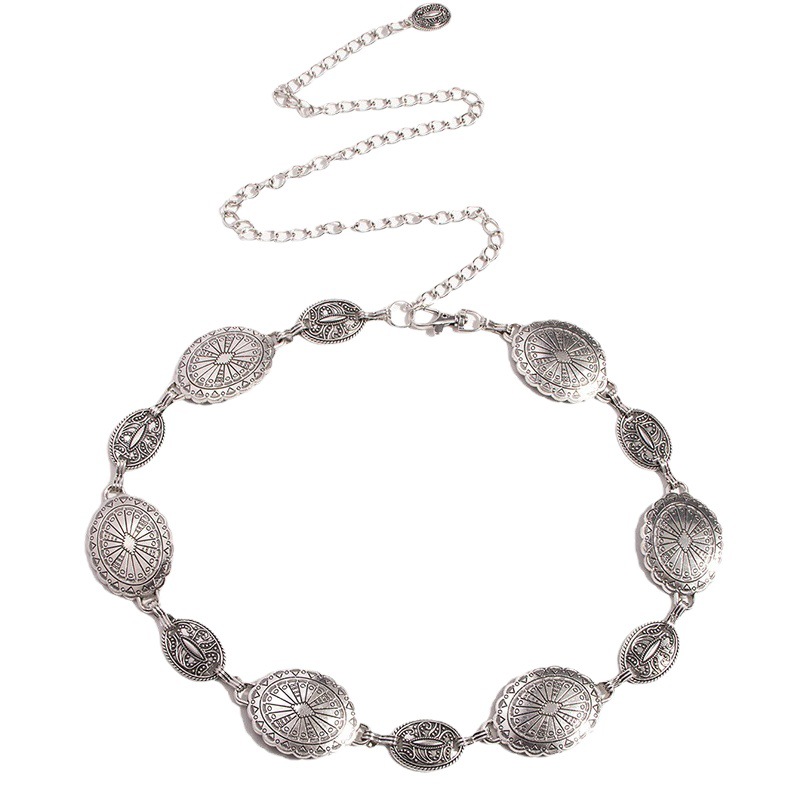 Nueva Cadena de cintura de metal europea y americana de las mujeres de alto grado Chanel estilo occidental cuerpo pantalones cadena cuerpo cadena estilo étnico