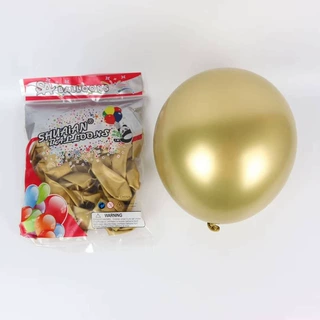 帅安10寸2.2克圆形乳胶金属金银红色气球结婚庆布置生日派对装饰