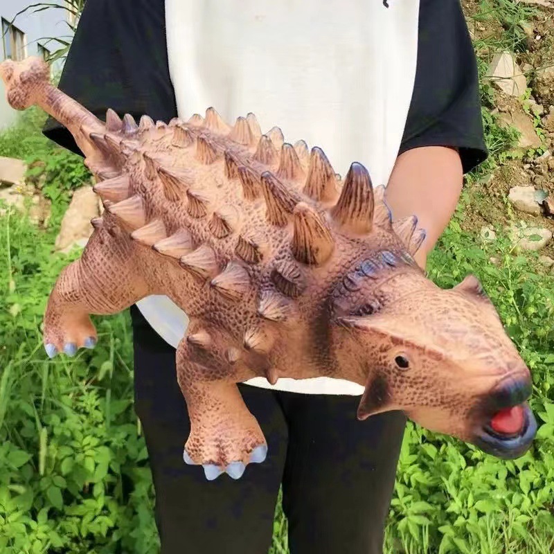 Pegamento suave monta dinosaurio juguete simulación Tyrannosaurus rex puede sentarse Triceratops Brachiosaurus grande al por mayor y al por menor transfronterizo