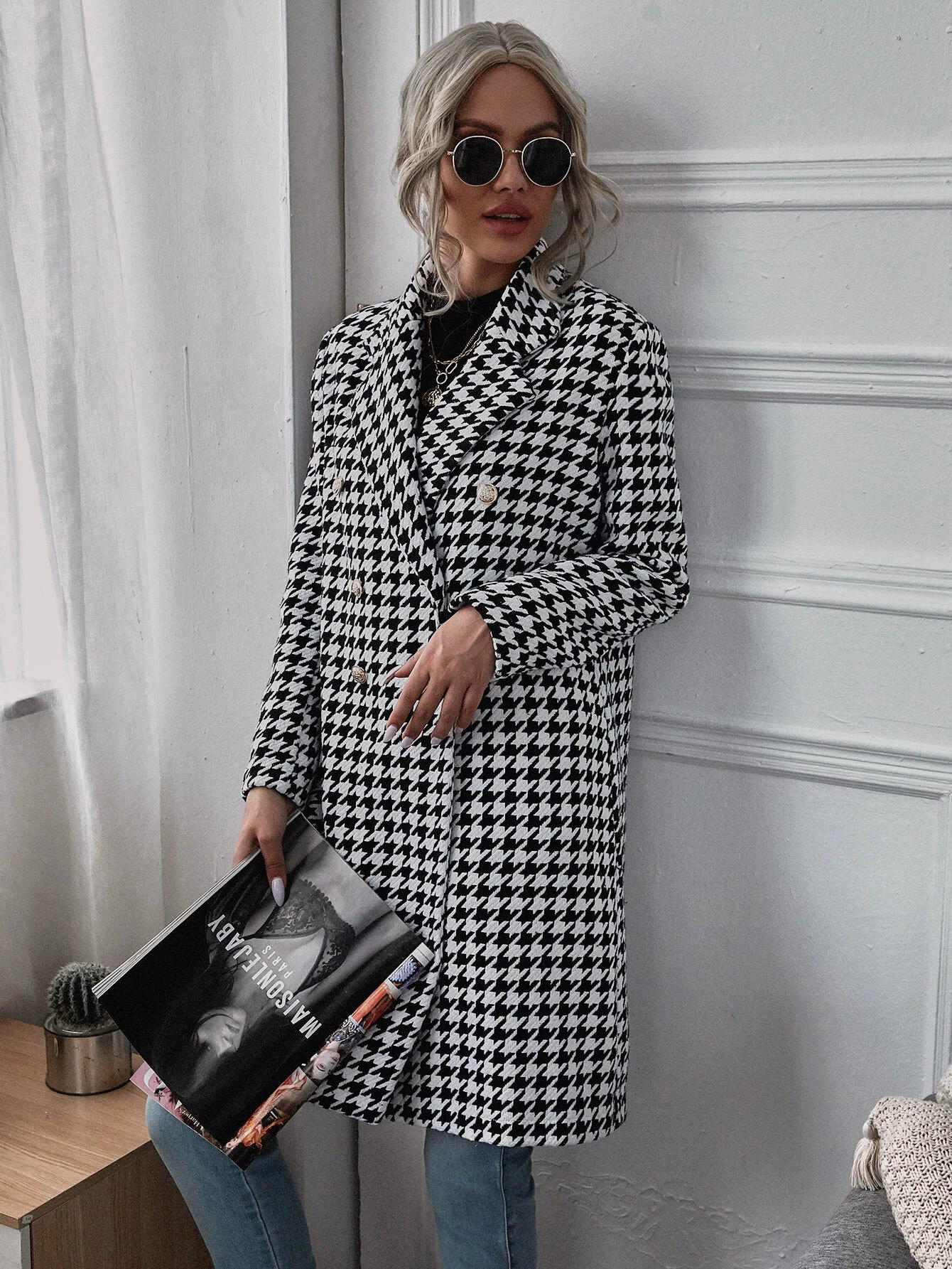 Coat, 2023, (Cross-border trading), plus size, European style, with short sleeve