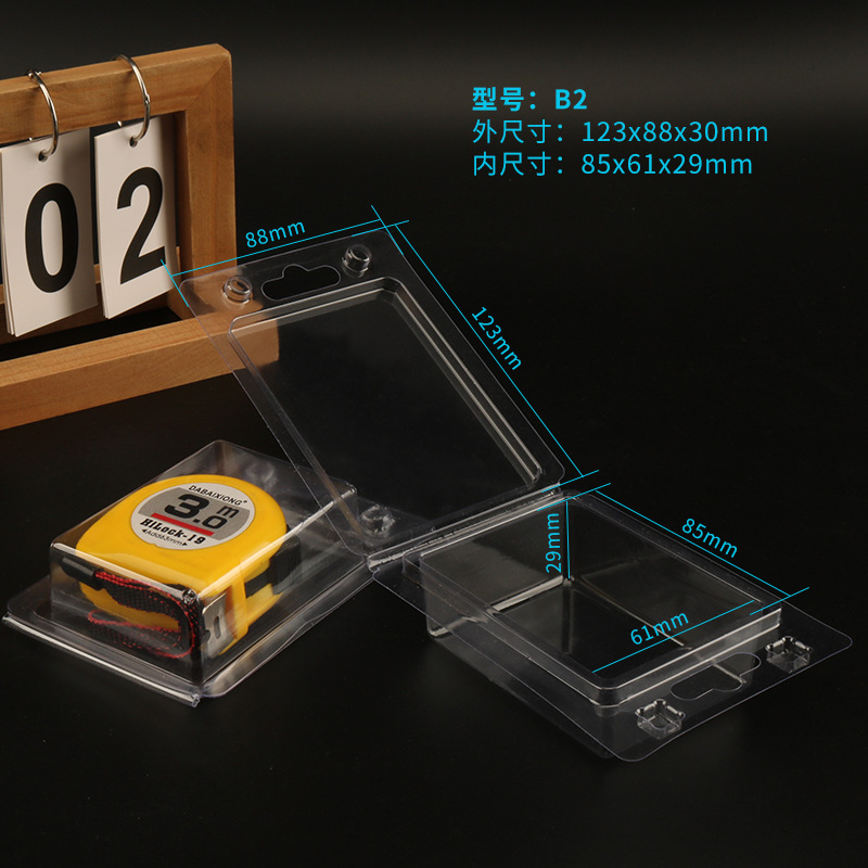 Empaquetado blíster cosmético transparente para juguetes electrónicos en stock, caja de plástico PET grueso plegable, caja blíster de PVC.