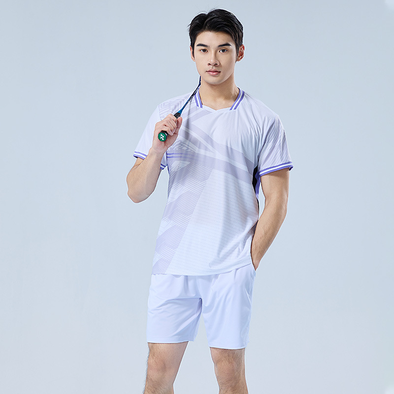 Nuevos trajes deportivos de bádminton se pueden imprimir ropa de entrenamiento ropa de voleibol de aire secado rápido ping-pong 1503