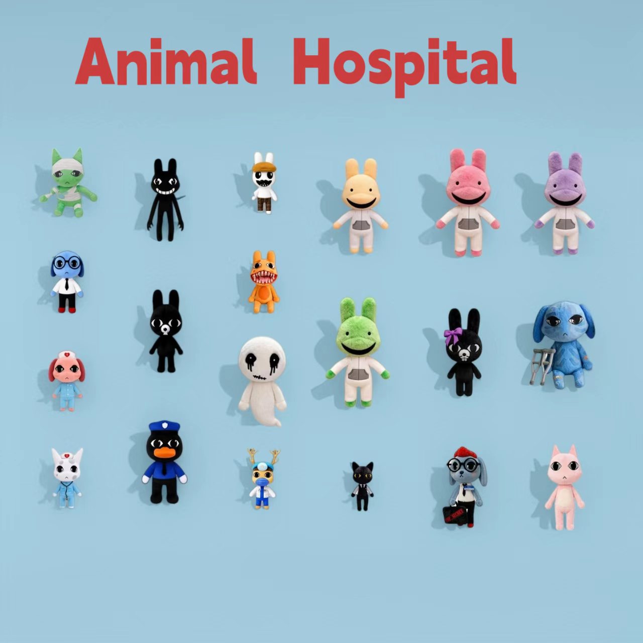 Cross-border new plush toy Animal Hospital game merchandise creative toy