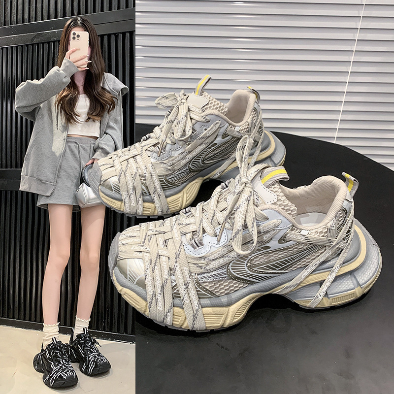 2026 New Versatile Thick-Soled Dad Shoes, Trendy Height-Increasing Lace-Up Mesh Breathable Stylish Lightweight Sports Casual Shoes 2026 New Versatile Thick-Soled Dad Shoes, Trendy Height-Increasing Lace-Up Mesh Breathable Stylish Lightweight Sports Casual Shoes
