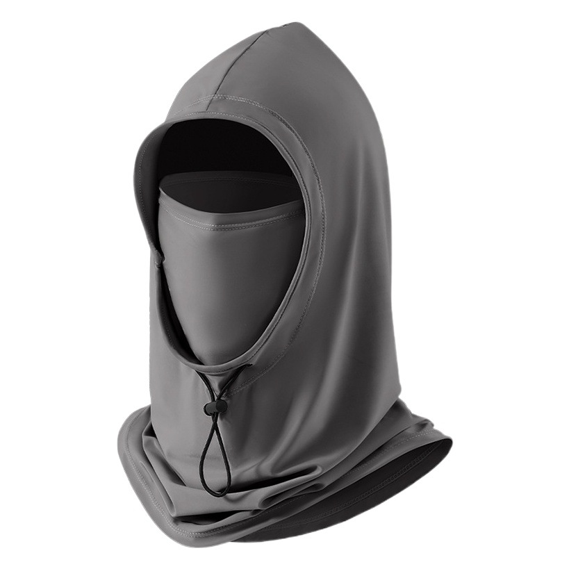 Sun Protection Mask for Men, Full Face Baotou, Neck Protection, Detachable Hood, Thin, Breathable, Summer Simple Ice Silk Sun Hat for Women