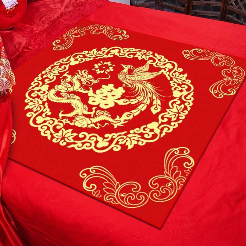 結婚式の花嫁の座布団、花嫁の結婚式の祝福の布団、結婚式の部屋の装飾、百福の座布団、結婚式のベッドの座布団、赤い結婚式の座布団|undefined
