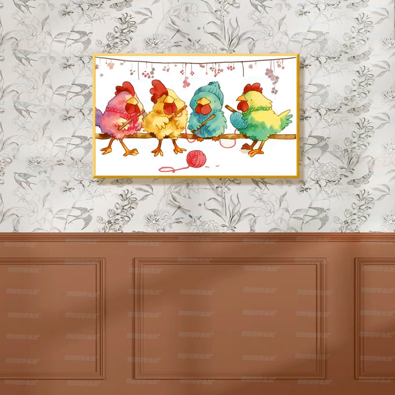 Mona Lisa Royal Cross-stitch suéter trenzado nuevo moderno minimalista animación de dibujos animados para niños bordado a mano image 2