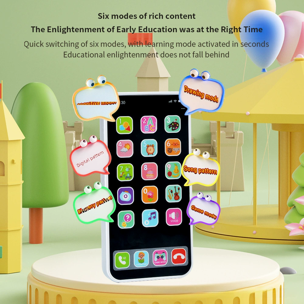 Игрушечный телефон Apple, музыкальный мобильный телефон, реалистичная модель, раннее развитие, сенсорный экран
