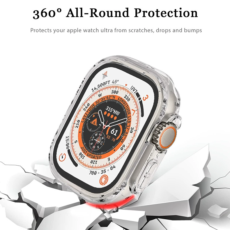 Подходящий Apple Watch all-включено прозрачный чехол чехол Pro защитный TPU прозрачный Ultra