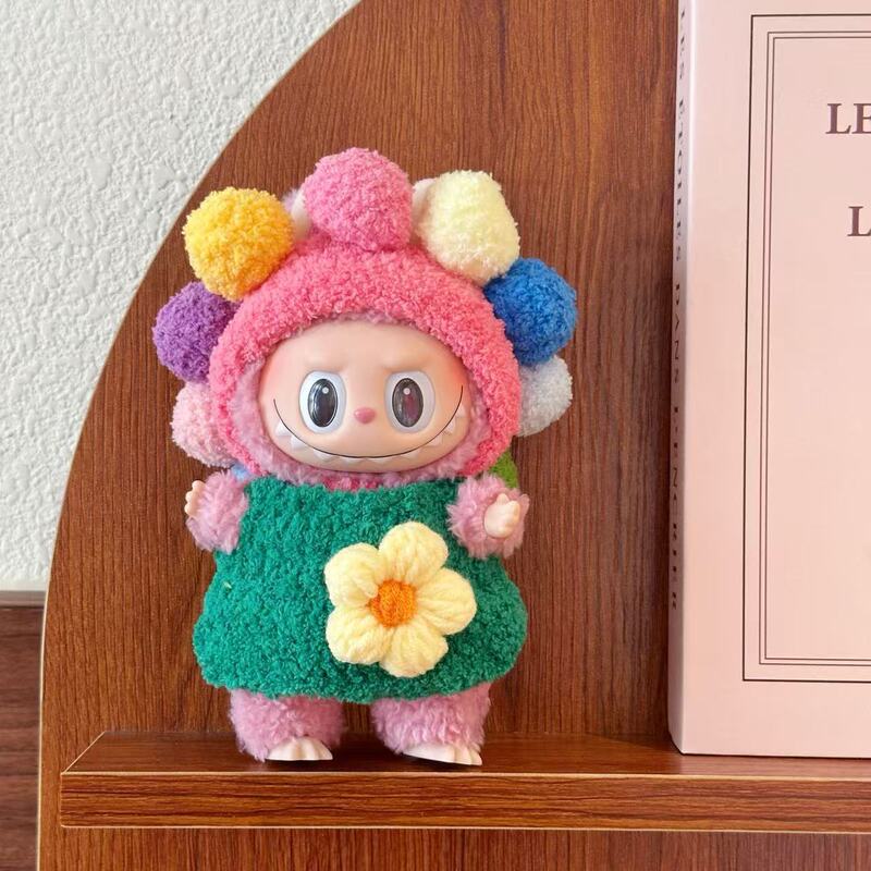 17CM LABUBU ニットベビー服 LABUBU 手作りかぎ針編み服 第一世代、第二世代、第三世代のウェアラブルハンドメイドスーツ|undefined