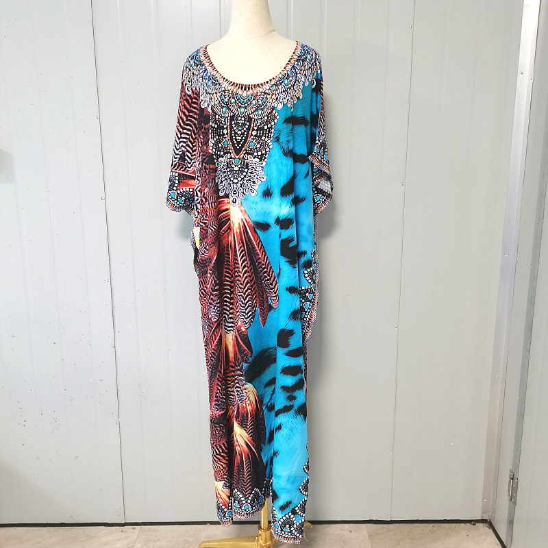 Europa y América blusas impresión de secado rápido vestido de vacaciones bikini blusas de baño transfronterizas Amazon 5D192