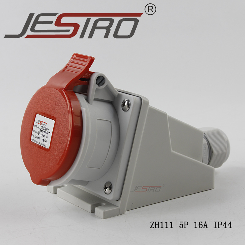 厂家 中穗 ZH111 5P 16A IP44 明装插座 第三代防水工业插头插座
