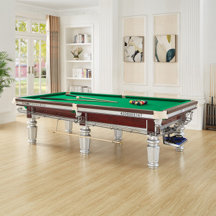 Billiard Table Factory Jiangmen Qiangli Silver-Leg American-Style Billiard Table Libaiwen Billiard Table Club Billiard Table