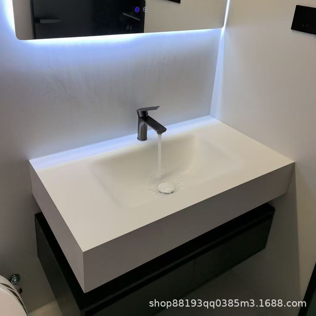 personalización italiana de tablero de roca de curvación en caliente gabinete de baño combinación inodoro lavabo gabinete lavabo tablero de roca de curvación en caliente integral lavabo