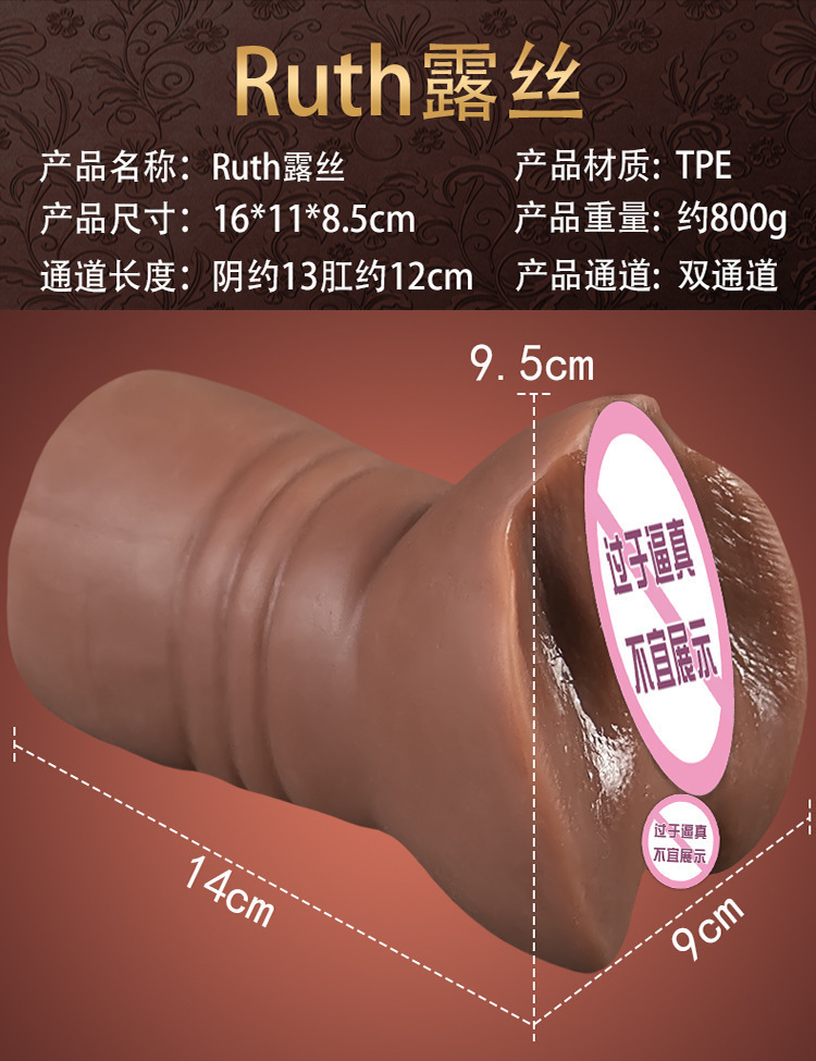 Half-Body TPE Masturbator with Vaginal and Buttocks Mold, Manual, Portable — detail image 8