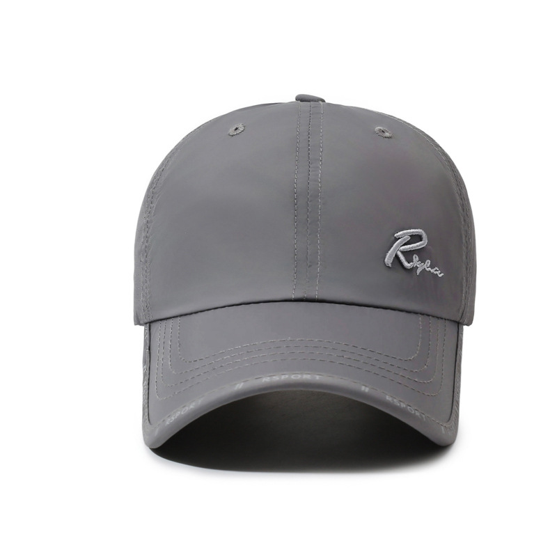 Summer Letter Embroidered Baseball Cap, Quick-drying, Thin, Unisex, Popular, Face-slimming, Casual Sports, Versatile_voghion.com