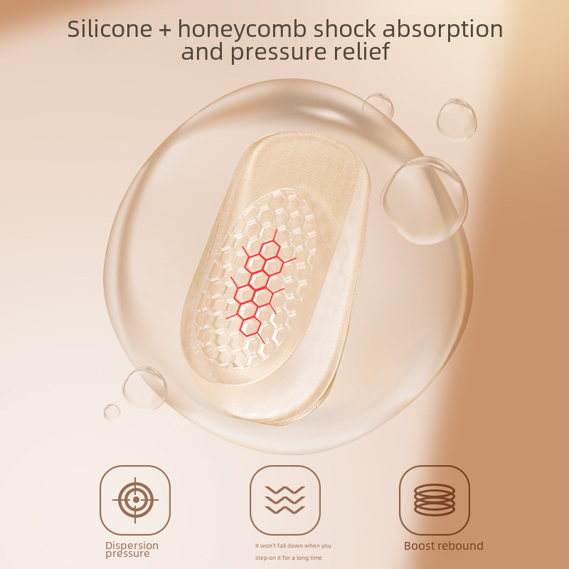Breathable half insoles with hidden heel