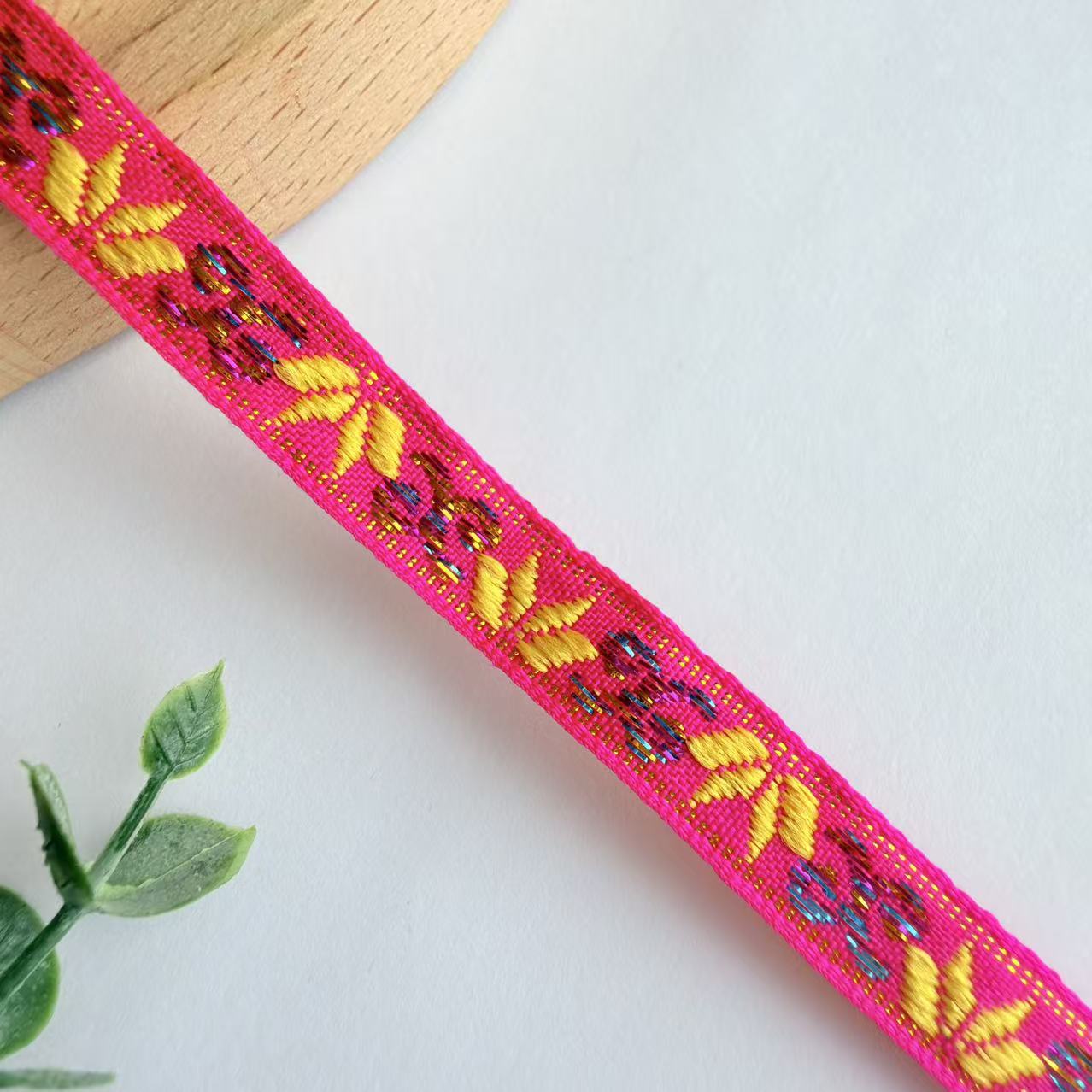 Cinta Jacquard de Estilo Étnico de 1 cm, Nylon, Decorativa, para Ropa y Manualidades image 20