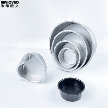 活底戚风蛋糕模具4/5/6/7/8寸易脱模不沾披萨盘吐司盒空气炸锅