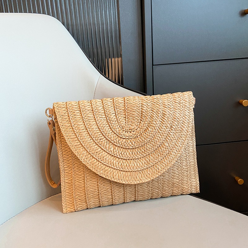 Bolso de Mano Tejido para Mujer de Tejido de Paja, para Uso Diario image 1