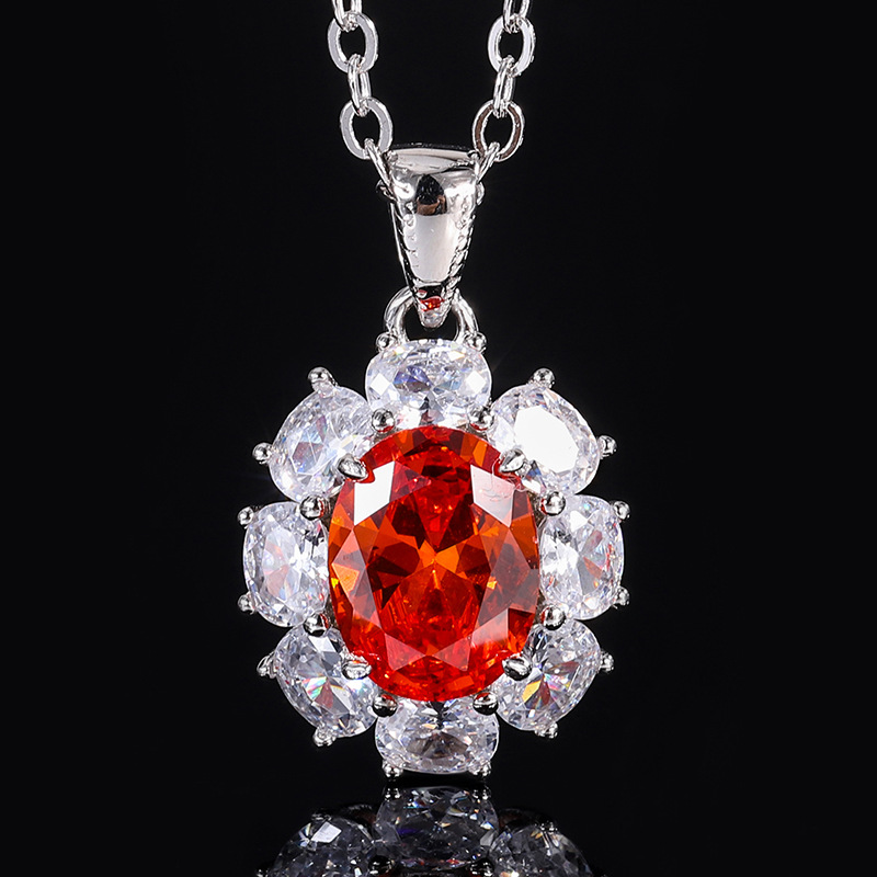 Zhuang Sheng joyería nueva S925 todo el cuerpo de plata traje simulación naranja pequeña paloma huevo colgante principal 7*9-4*6