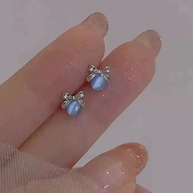 Casual Super Fairy Bow Earrings 2023 New Niche Design High-End Exquisite Style Small Jewelry Wholesale
