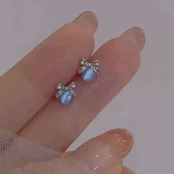 Casual Super Fairy Bow Earrings 2023 New Niche Design High-End Exquisite Style Small Jewelry Wholesale
