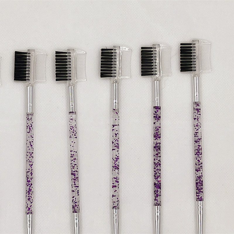 Directo de fábrica oblicua ceja peine rizador de pestañas ojo cepillo de cejas cepillo espiral injerto cepillo de cejas herramientas de belleza