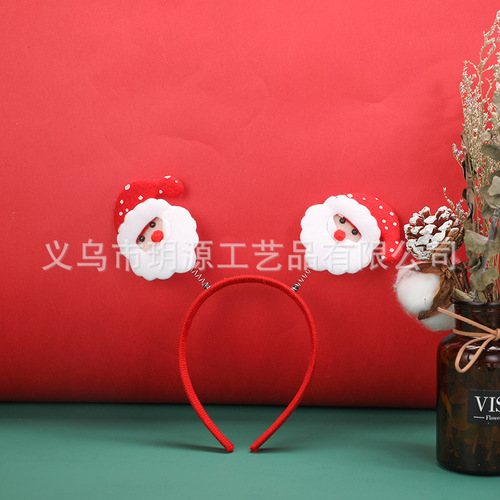 New Christmas Glowing Cartoon Headband Gift for Kids Festival Christmas Glowing Glasses Party Headband