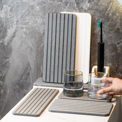 吸水珪藻泥マットトイレ洗面台収納棚シンプル珪藻土速乾コースター滑り止め顔