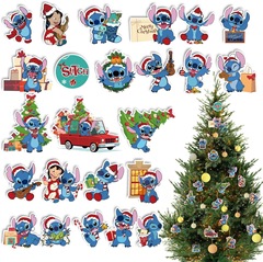 クロスボーダー新型木製クリスマスツリー装飾品ブルースティッチ漫画セットペンダントクリスマスペンダント