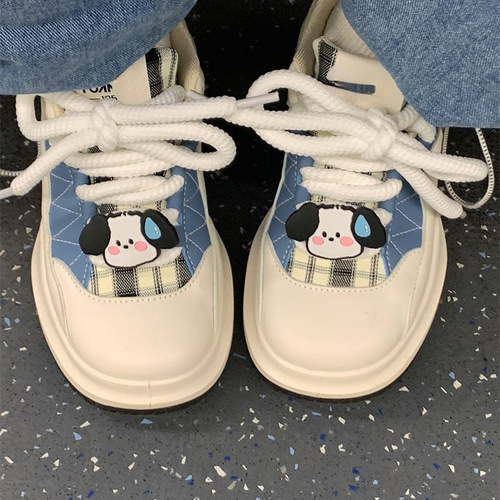 Spring and Autumn White Shoes  New Korean Bread Shoes Shoelaces Thick Threaded Rope Versatile Shoelaces Waist Rope Drawstring