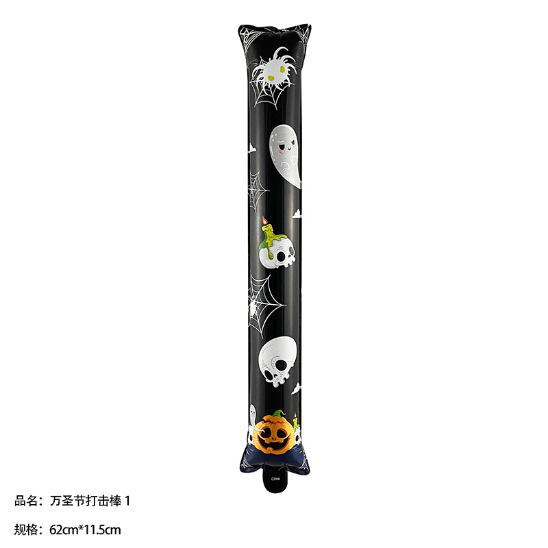 Diadema de Halloween globo araña fantasma accesorios para el cabello globo palo de golpe suministros de fiesta inflables película de aluminio decoración empuje