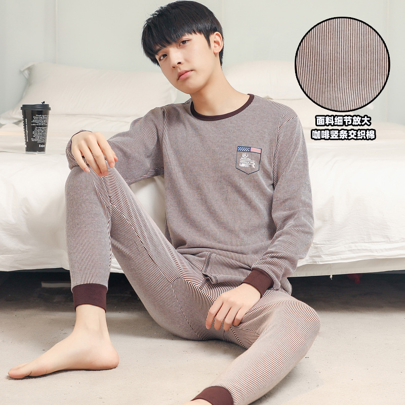 Ropa de otoño juvenil pantalones largos conjunto de ropa interior para niños medianos y grandes niños y niñas suéter de algodón niñas suéter línea conjunto de pantalones