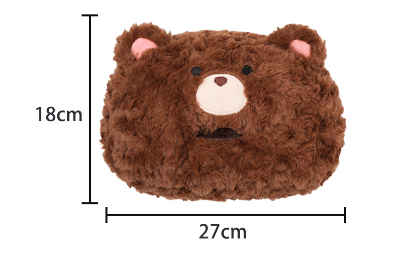 Cute Cartoon Car Headrest Tissue Box Creative Plush Multifunctional Seat Back Extraction Box Internet Popular Car Tissue Bag