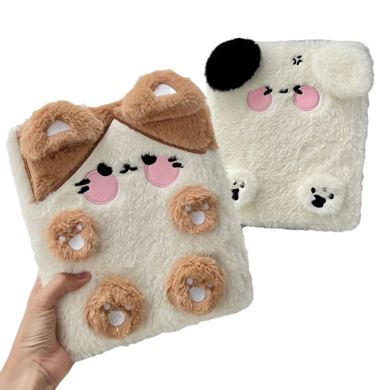 Original lindo cachorro gato de hojas sueltas felpa A6 cuatro palacios álbum de cartas álbum de ídolos álbum de ídolos tarjeta pequeña de almacenamiento de persecución de estrellas