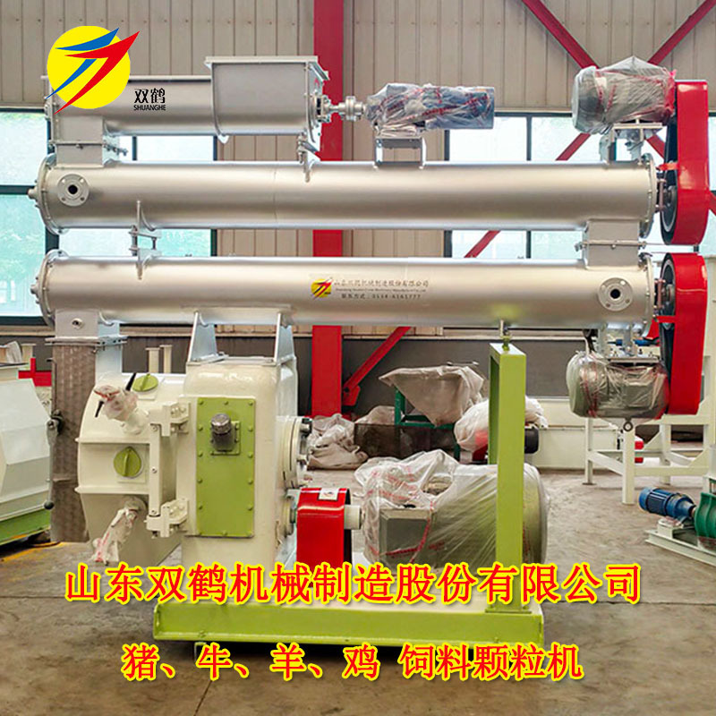 水产鱼饵饲料环模颗粒机 养殖水产饲料加工颗粒设备3吨饲料颗粒机