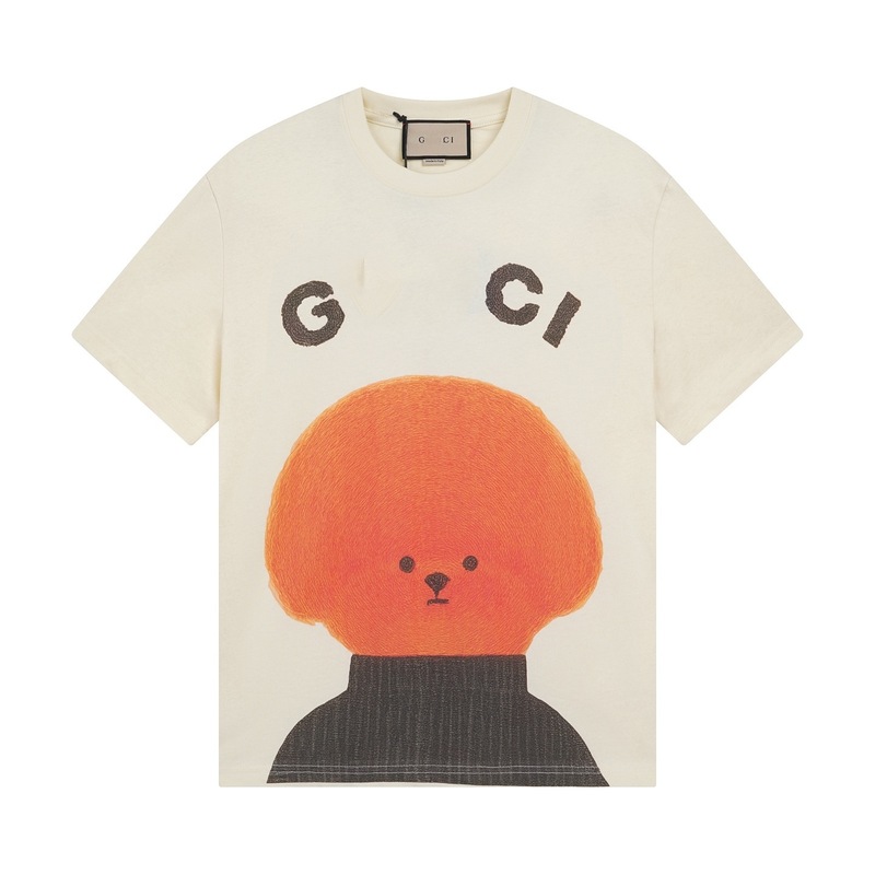GU GU ハイバージョン クロスボーダー 25SS 新作 子犬 アニマル柄シリーズ プリント 半袖 Tシャツ カップル 万能|undefined