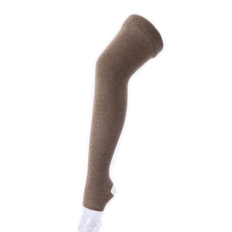 Long tube knitted cashmere compression socks, elastic socks, winter over-the-knee leg warmers, knee protectors, long compression socks for warmth and cold protection