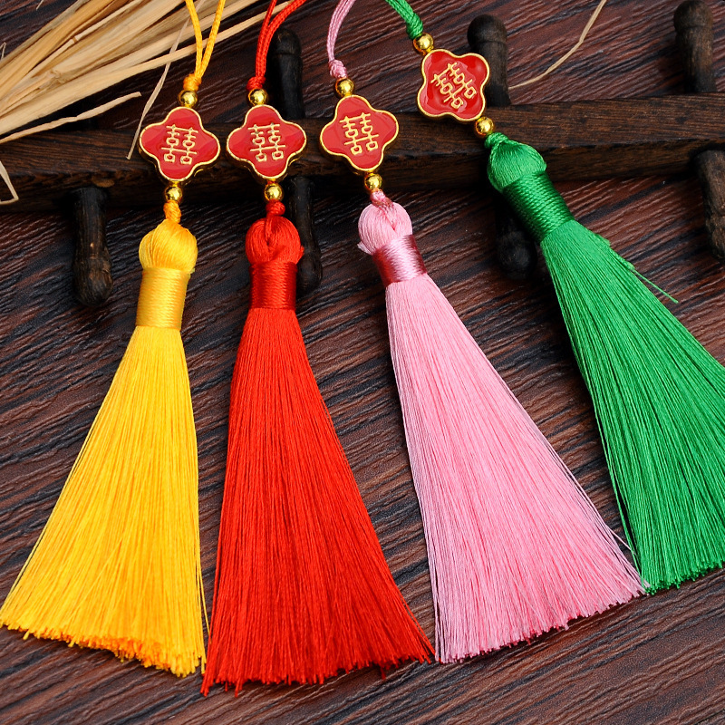 8cm Double Happiness Tassel Festive Decoration Accessory Red Envelope Invitation Candy Box Tassel Bookmark Tassel Pendant 8cm Double Happiness Tassel Festive Decoration Accessory Red Envelope Invitation Candy Box Tassel Bookmark Tassel Pendant