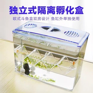Small fish tank isolation box ornamental fish breeding box guppy spawning room incubation box two-in-one isolation bucket fish tank