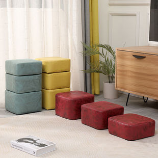 New small stool technology cloth shoe stool children's stool living room lights baby stool thickened small stool soft stool,