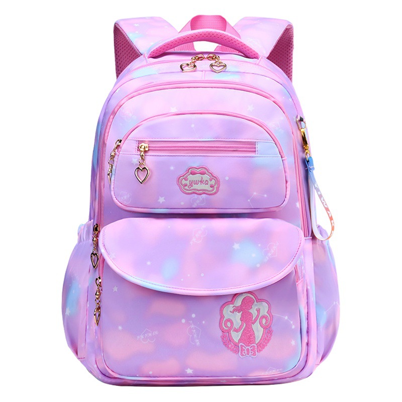 2023 Primary School Girl Schoolbag Princess Lightweight Backpack for Girls, Lightweight Waterproof Spine-Protecting Skin-Friendly Backpack for Grades 3-6