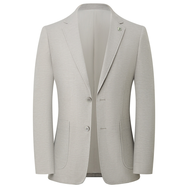 Brand Spring and Summer Twill Slim-Fit Casual Blazer for Young and Middle-Aged Men, Business Casual Single-Breasted Jacket