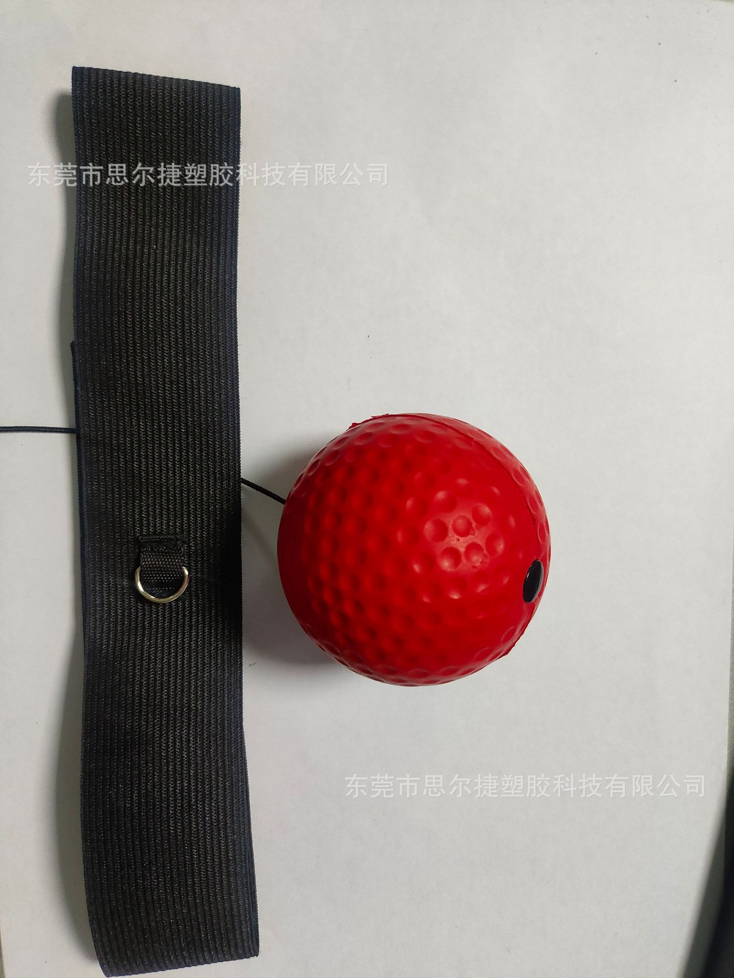 Красный световой шар + нейлоновая повязка на голову