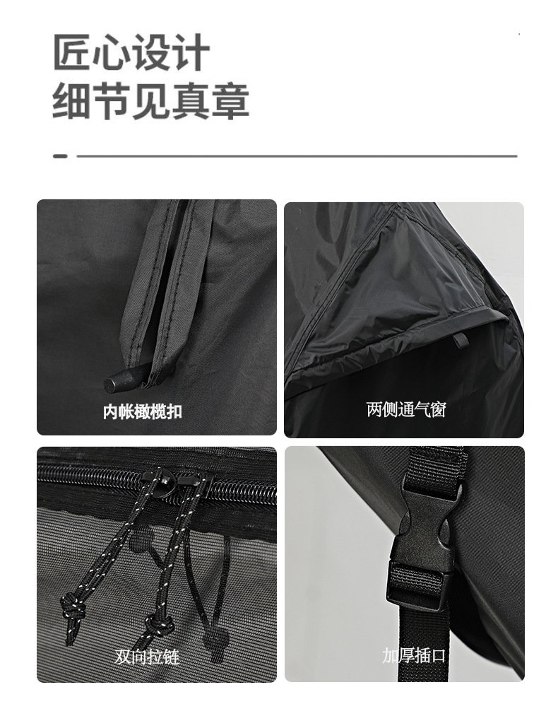 Outdoor camping bed, elevated tent, enlarged foldable portable camping bed, double-layer aluminum alloy, warm, suitable for motorcycle travel and fishing