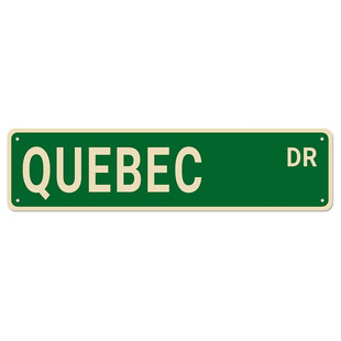 Quebec Dr Quebec Street Metal Tin Painting Canadian City Retro Street Sign Decorative Sign