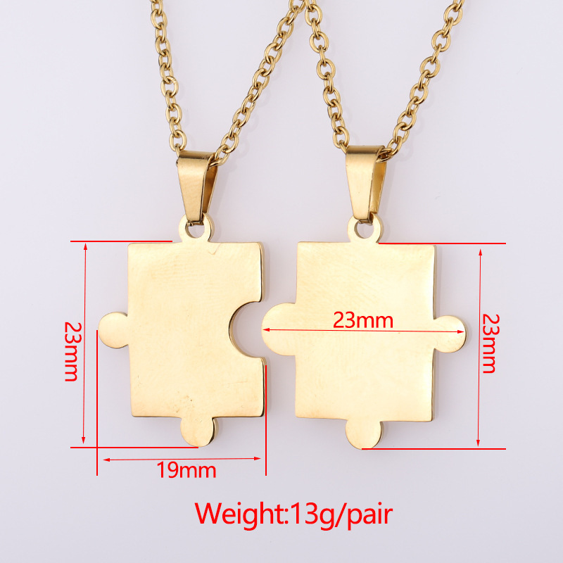 16g Weight Ion Plating (IP) Gold Plating Process Wholesale Jewelry Simple Style Geometric 304 Stainless Steel 18K Gold Plated Rose Gold Plated Plating Pendant Necklace Chain-free