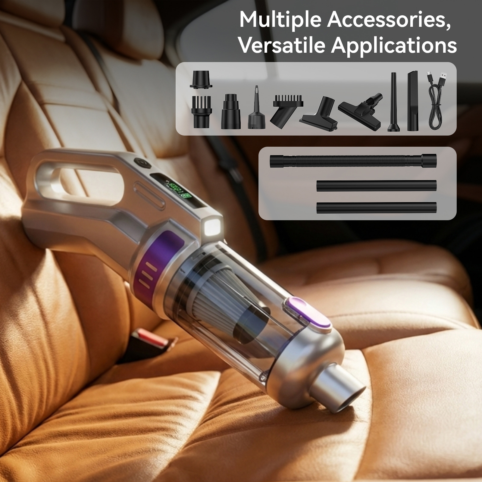 Wireless handheld car vacuum cleaner, high-power suction and blowing multi-purpose vacuum cleaner, portable household vacuum, best-selling cross-border product