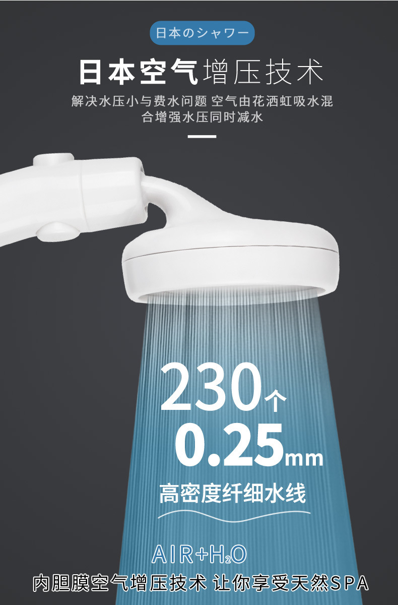 Japanese-style pressurized showerhead, Douyin rain shower head, large-head pressurized, ultra-high pressure large size, suitable for household use Specification drawing
